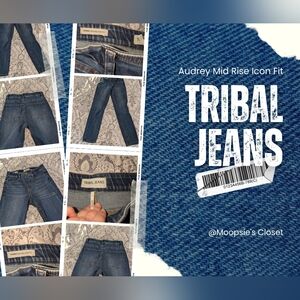 Tribal Indigo Denim Pants